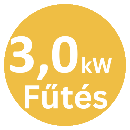 3.0 kW fűtési teljesítmény