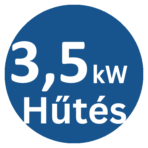 3.5 kW hűtési teljesítmény
