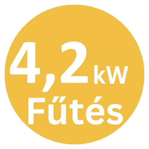 4.2 kW fűtési teljesítmény