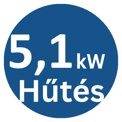 5.1 kWh hűtési teljesítmény