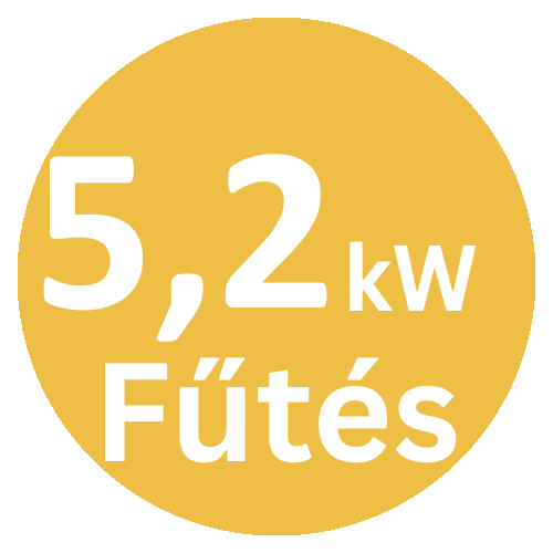 5.2 kW fűtési teljesítmény