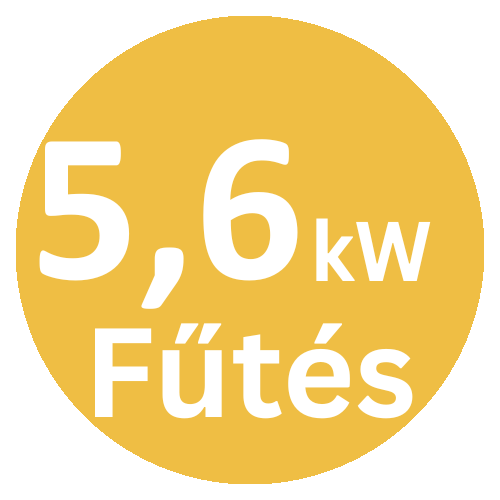 5.6 kW fűtési teljesítmény