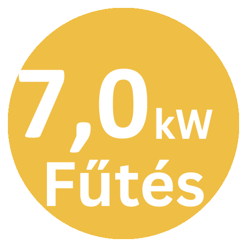 7.0 kW fűtési teljesítmény