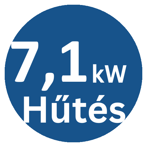 7.1 kW hűtési teljesítmény