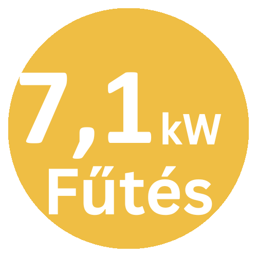 7.1 kW fűtési teljesítmény